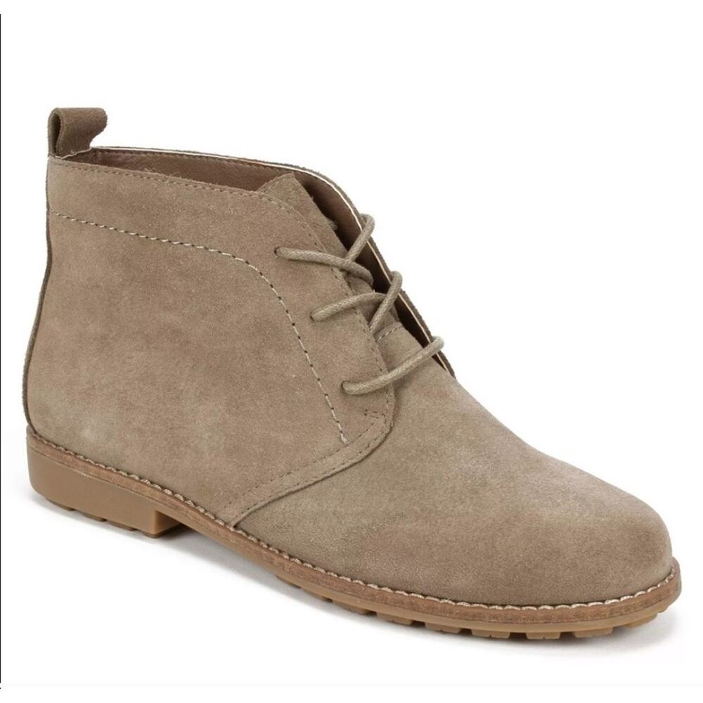 Cute Boho White Mountain Ankle Boots Auburn Taupe Brown Leather Size 6.5 M New!